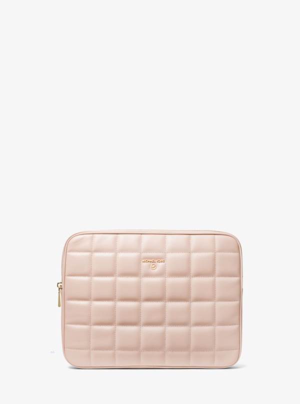 Damske Penazenky Michael Kors Jet Set Quilted Leather Case for iPad Pro Ruzove - Doplnky Michael Kors Nejlevnejsi | FLRCN-6495